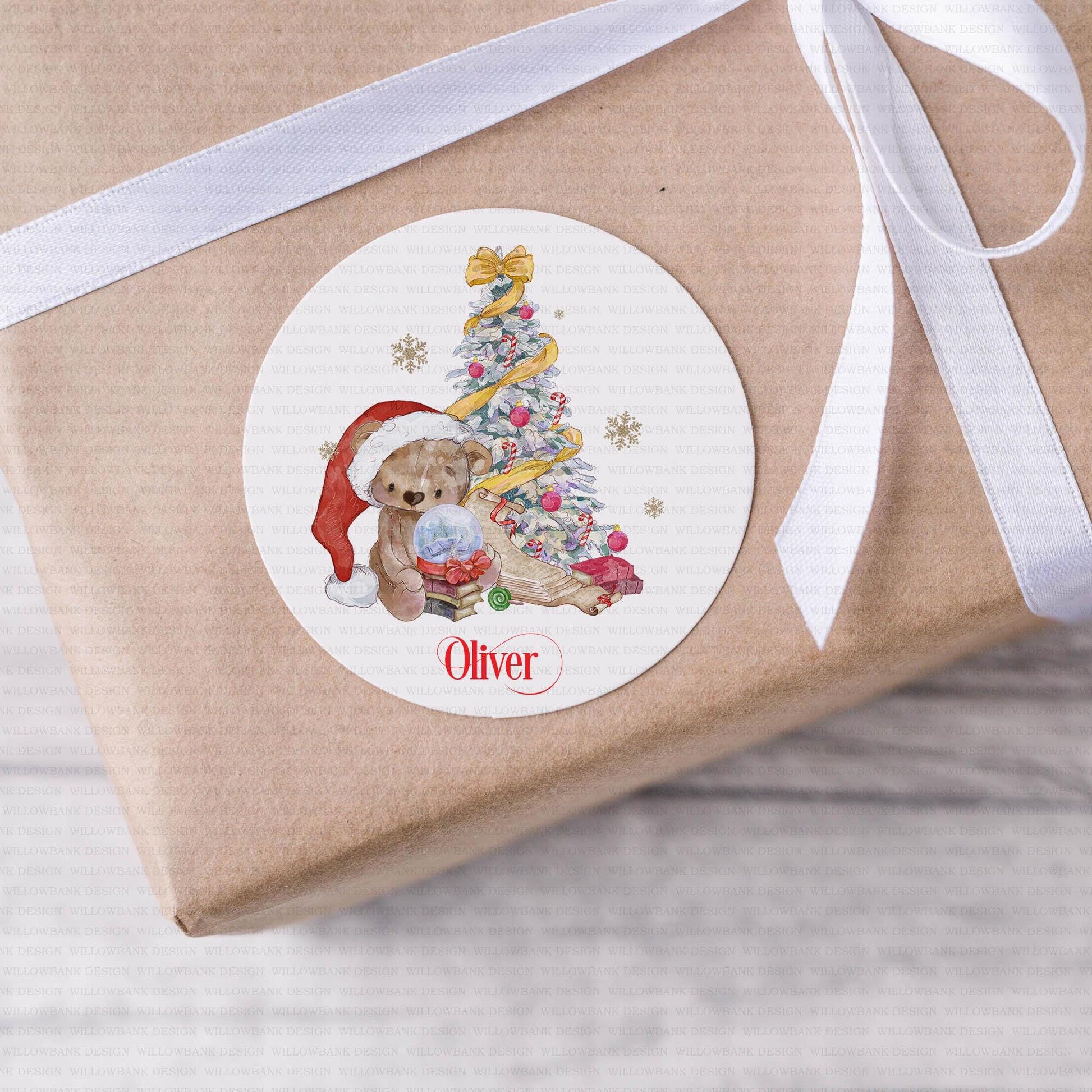 24 Personalised Christmas Gift Labels
