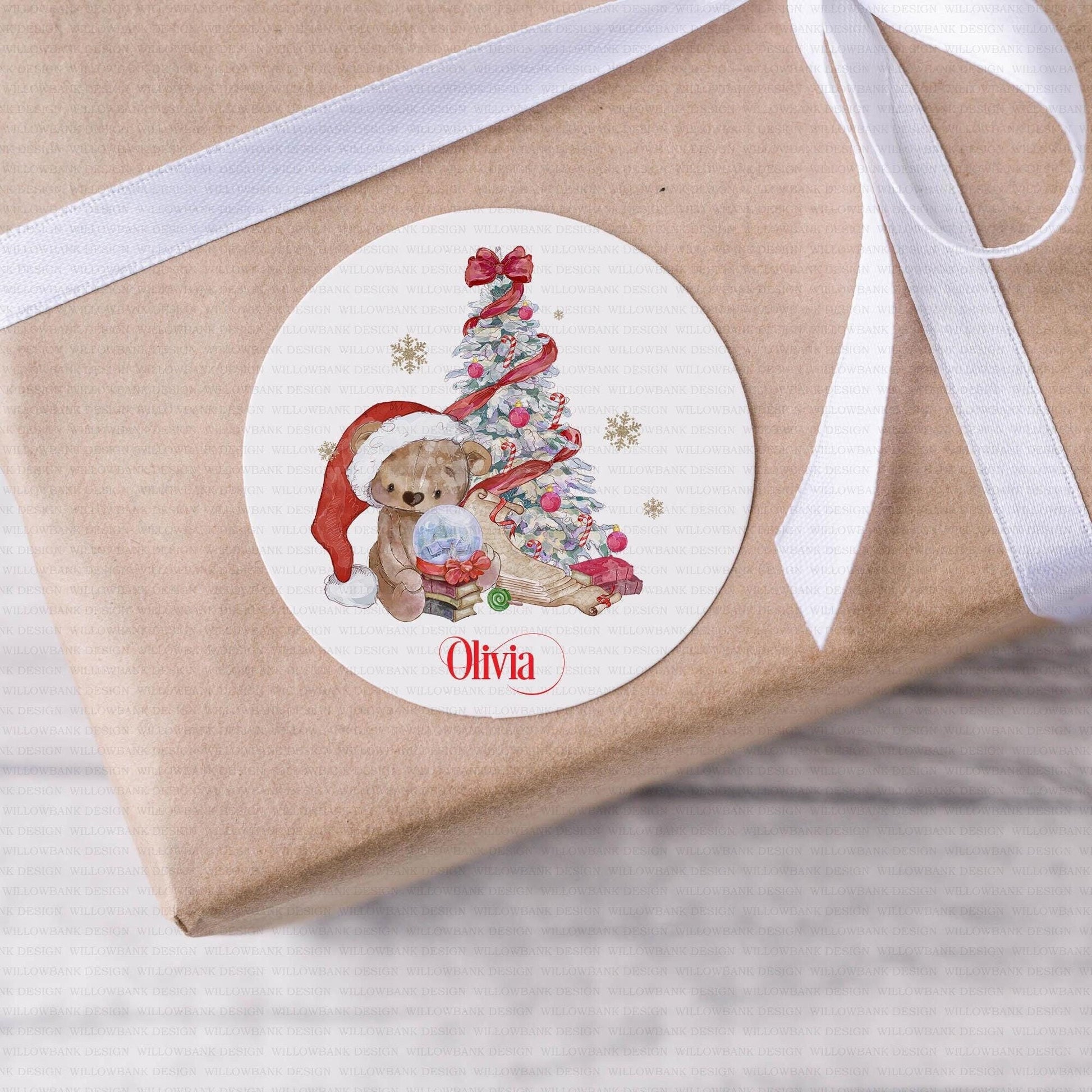24 Personalised Christmas Gift Labels