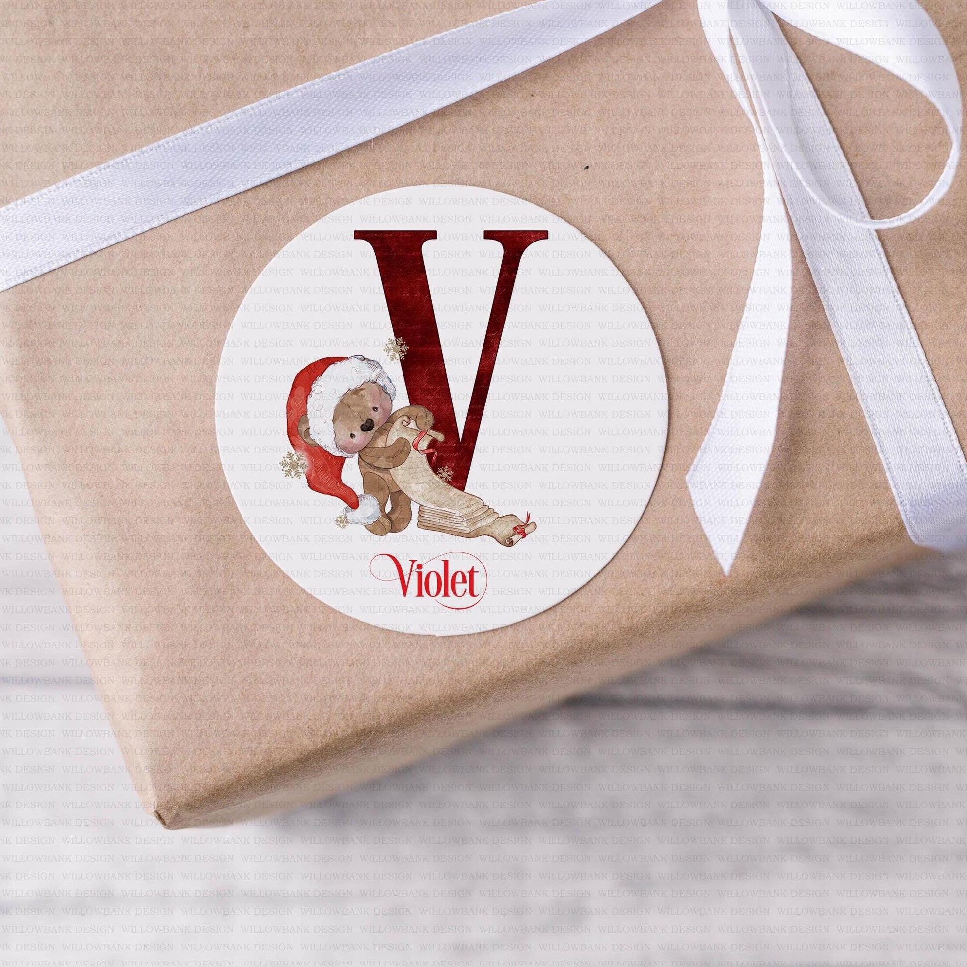 24 Personalised Christmas Gift Labels