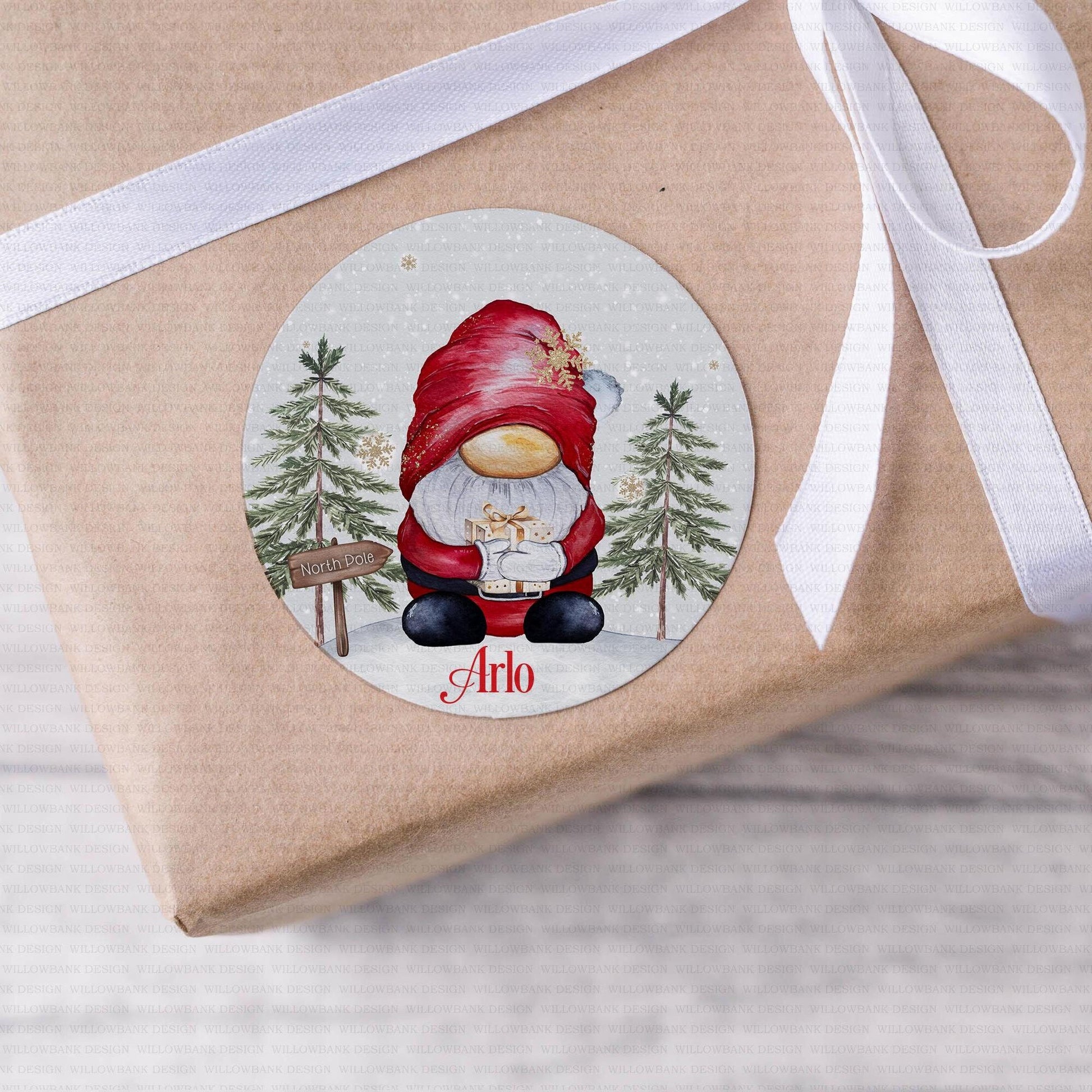 24 Personalised Christmas Gift Labels