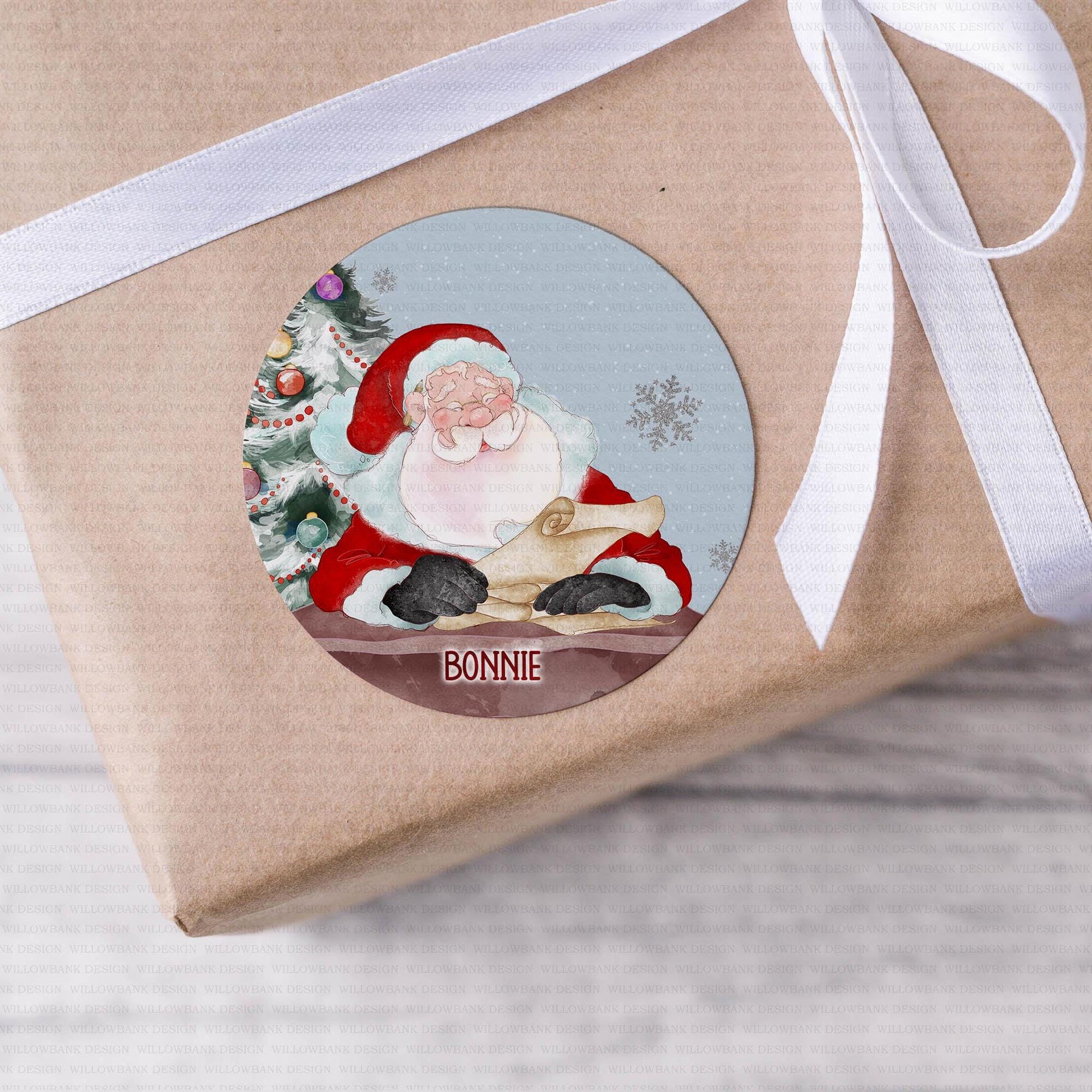24 Personalised Christmas Gift Labels