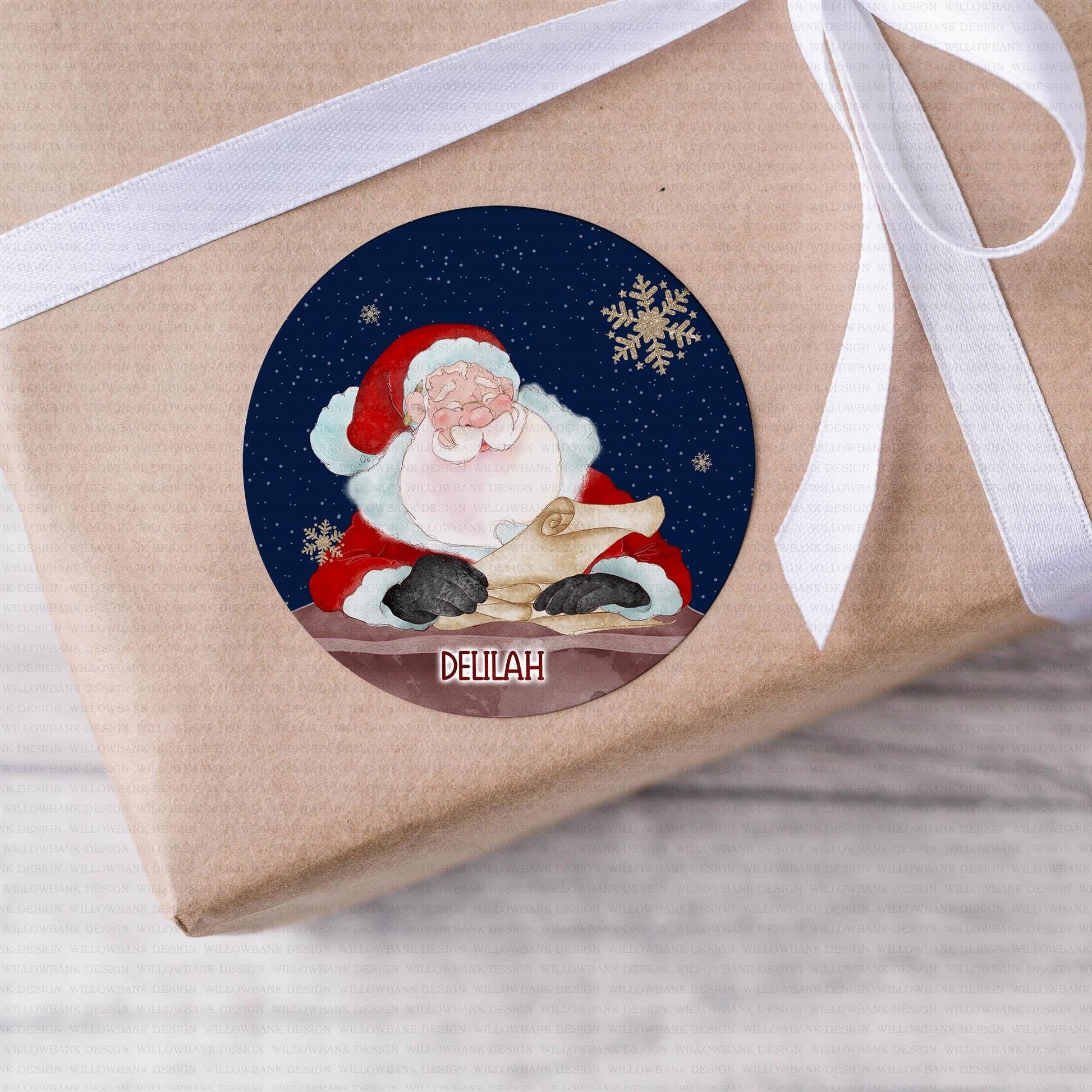 24 Personalised Christmas Gift Labels