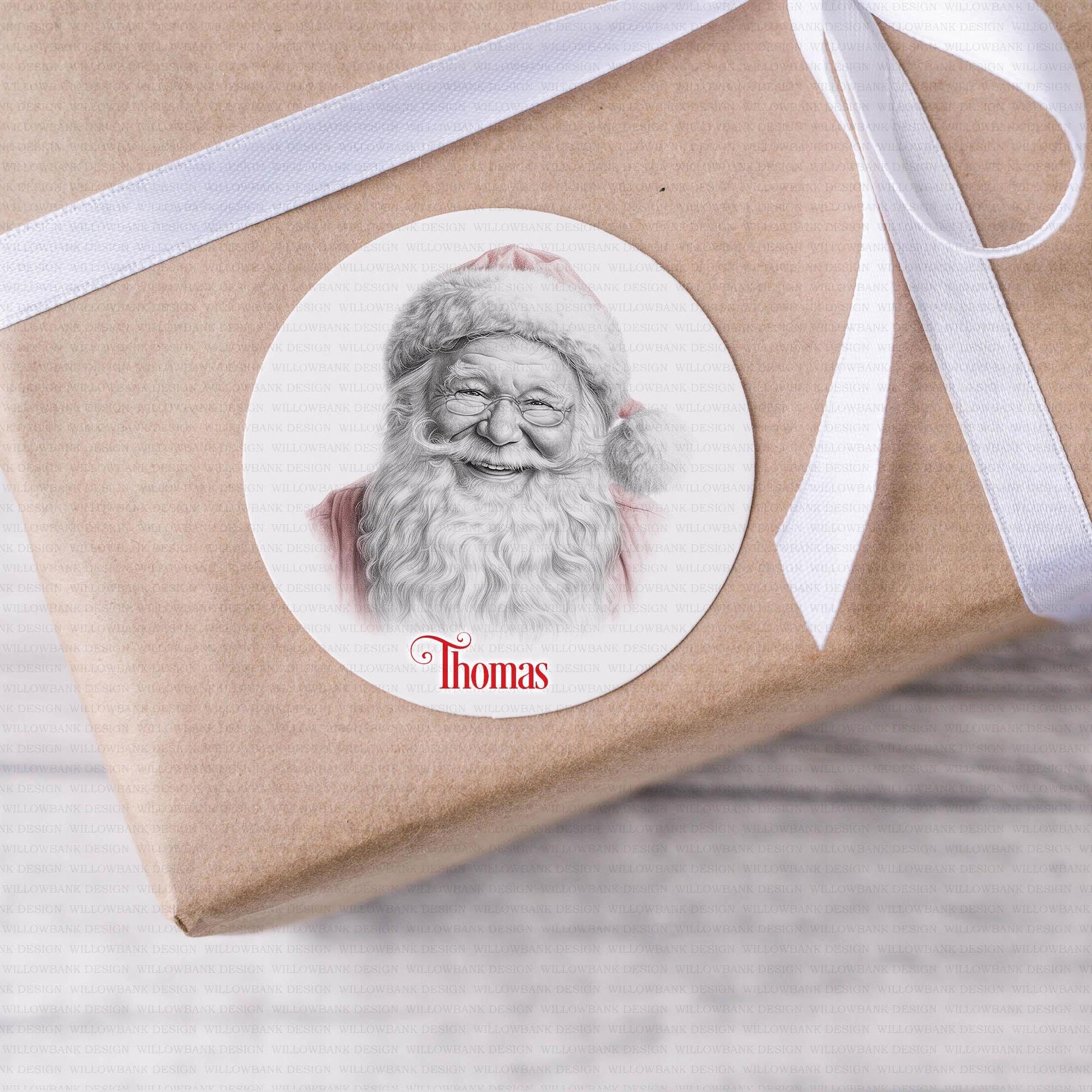 24 Personalised Christmas Gift Labels