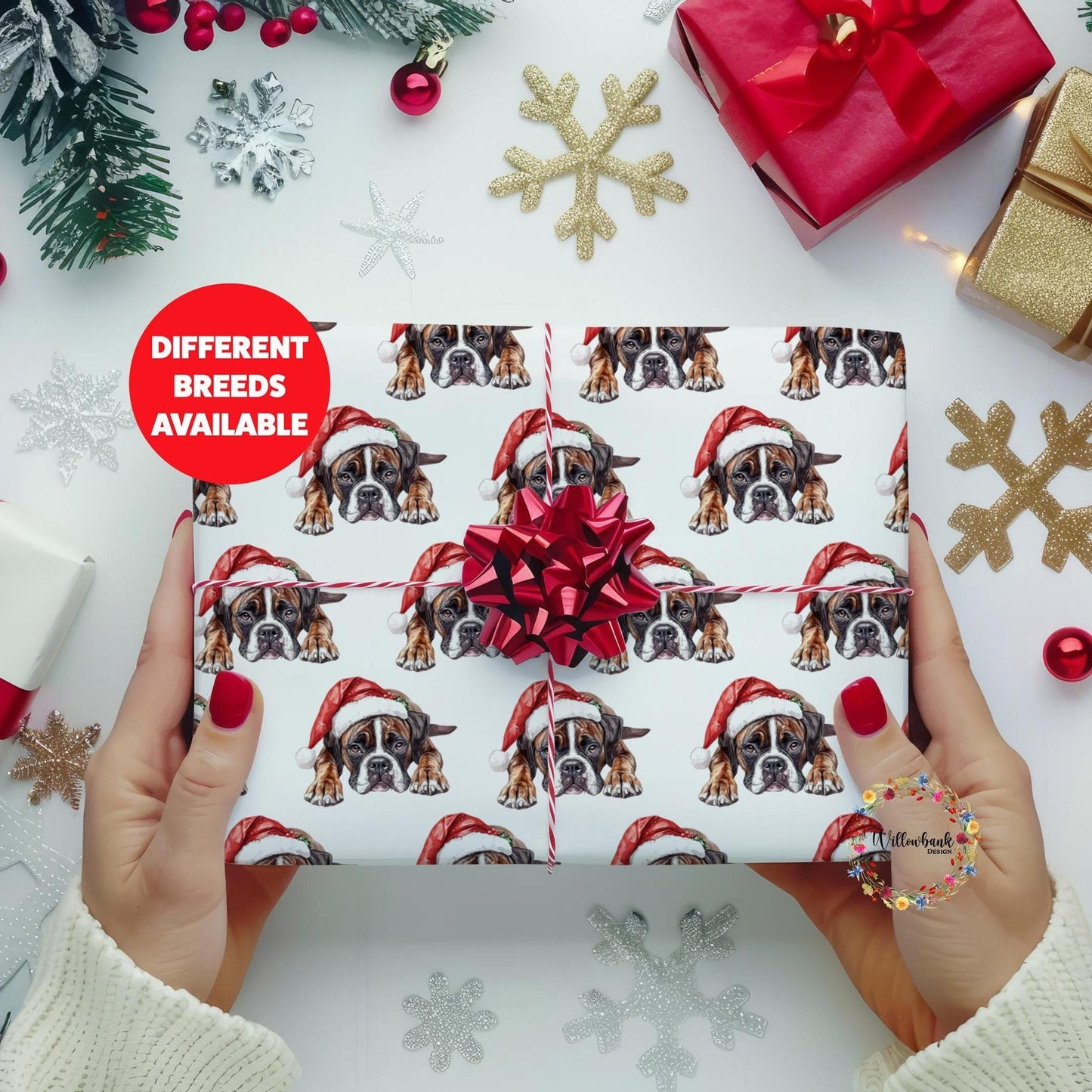 Custom Dog Christmas Wrapping Paper