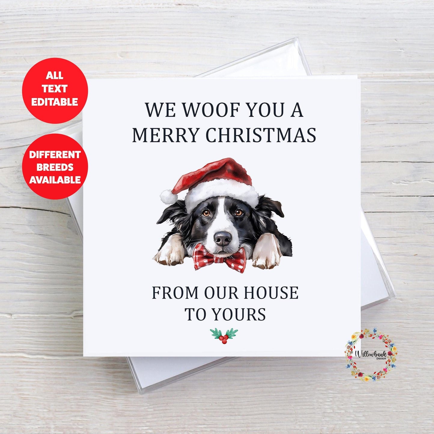 Multipack Personalised Custom Christmas Card