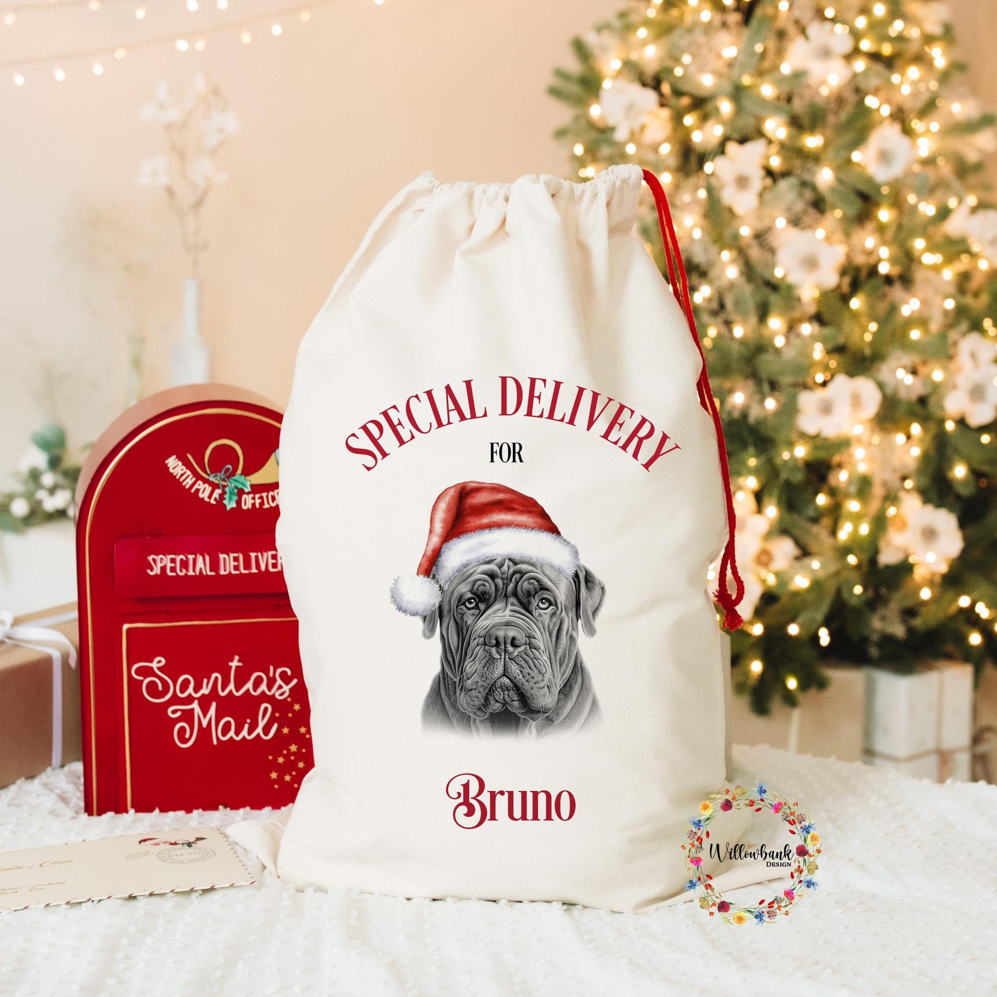 Bull Mastiff Christmas Sack