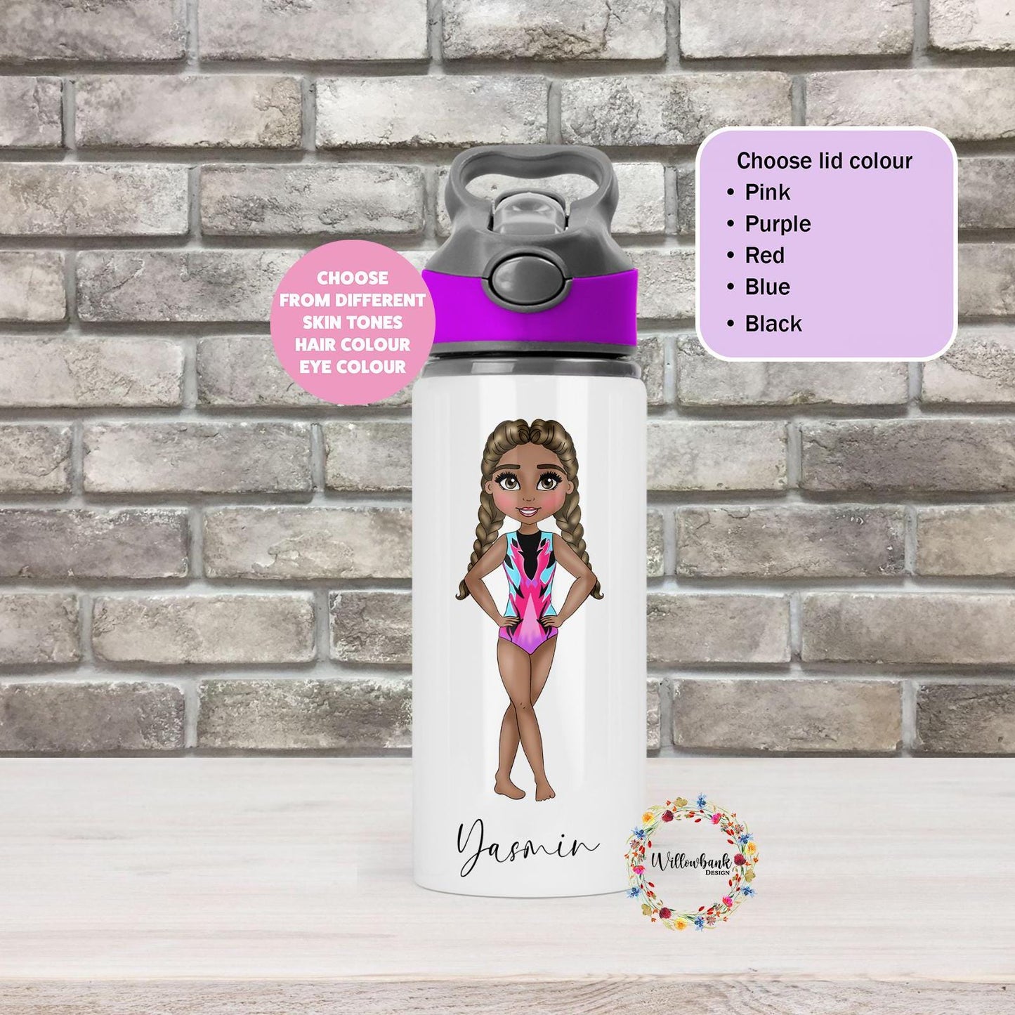 Personalised Gymnastics Water Bottle