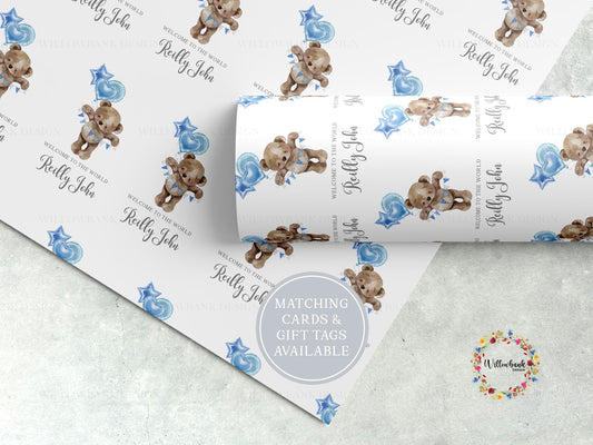 Personalised New Baby Gift Wrapping Paper