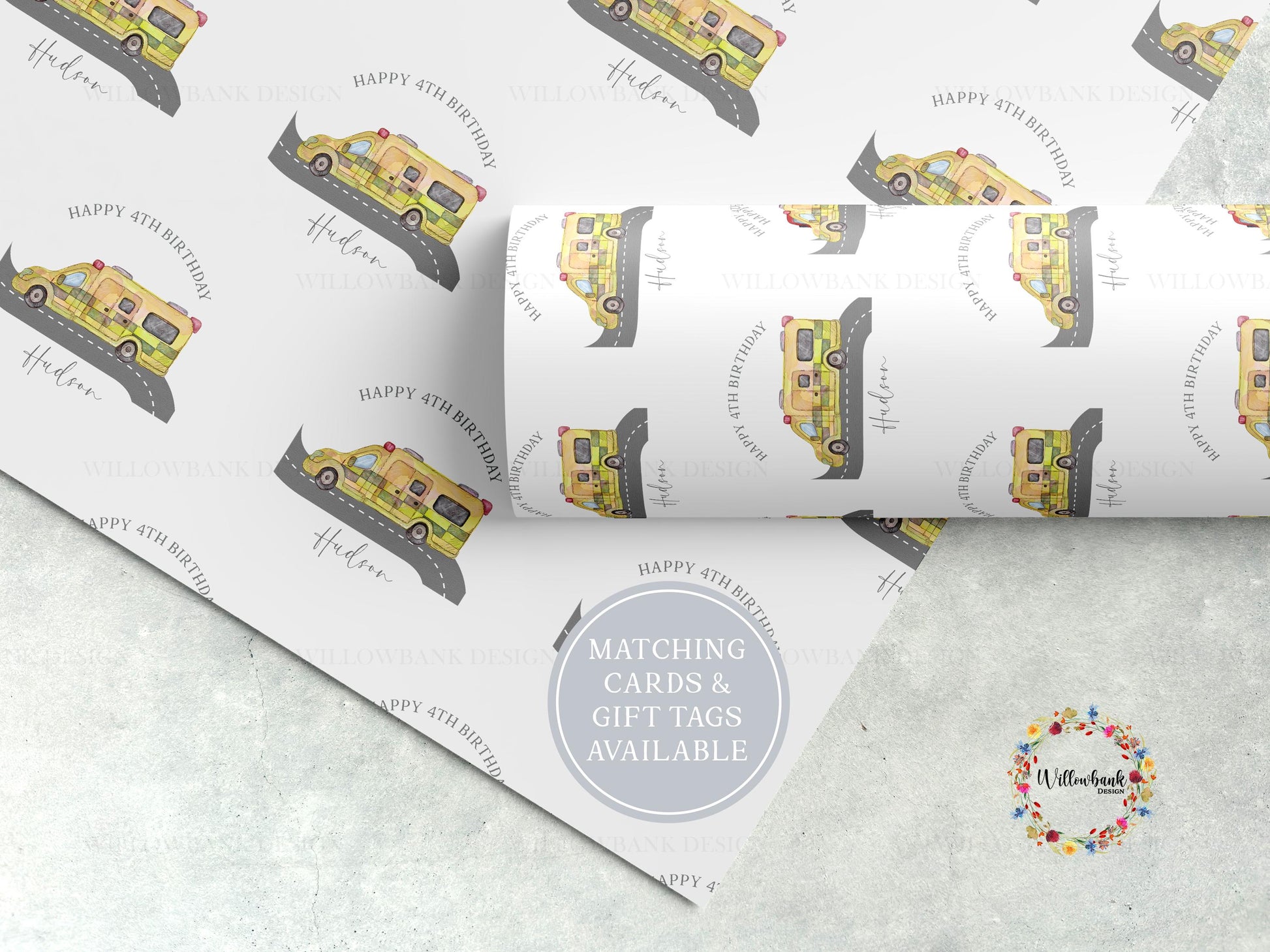 Personalised Fire Engine Wrapping Paper l Emergency Vehicles