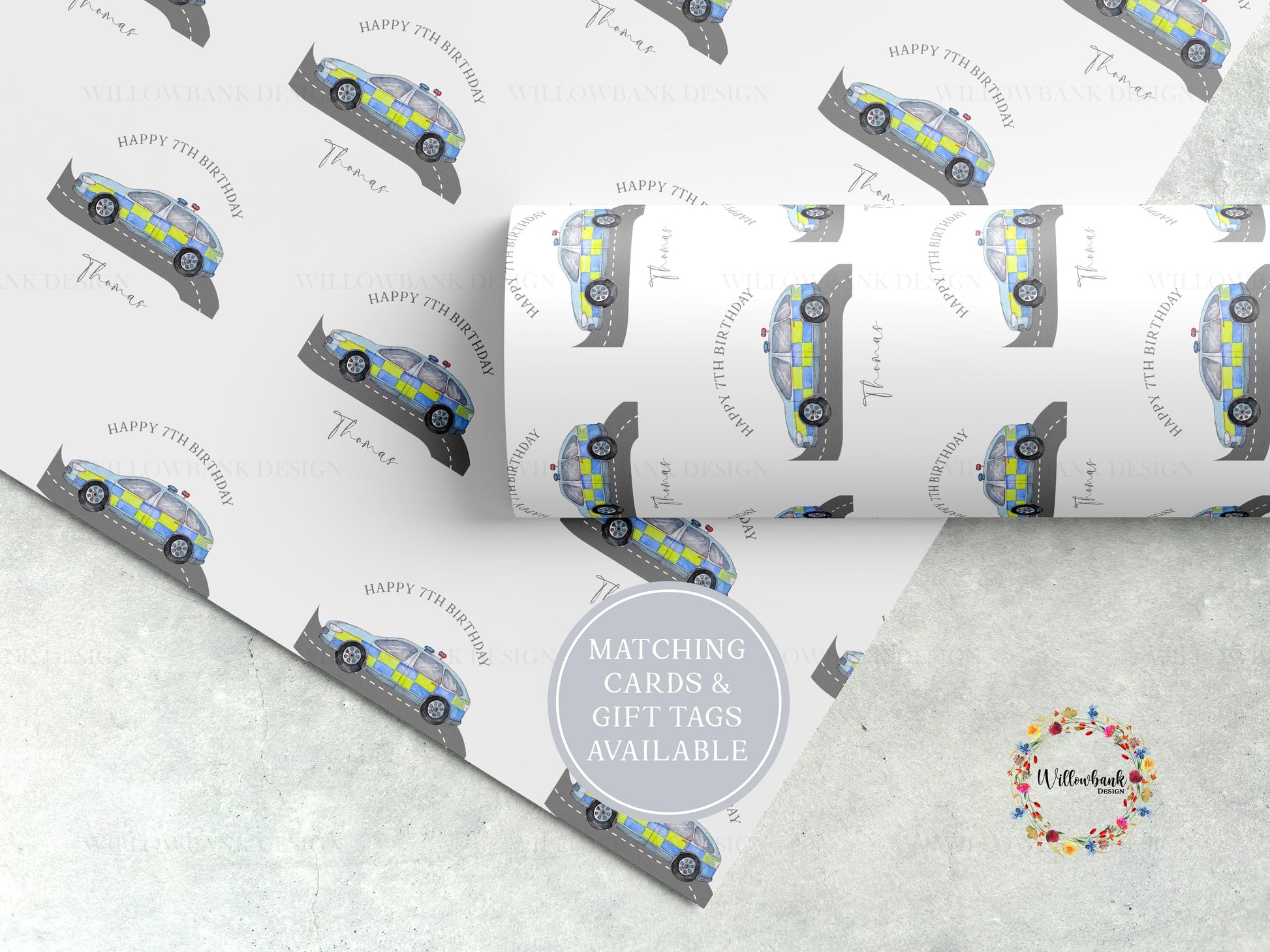 Personalised Fire Engine Wrapping Paper l Emergency Vehicles