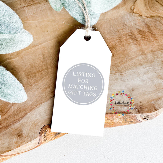 Matching Gift Tags - To Be Purchased Alongside Gift Wrap