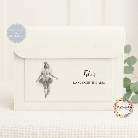 Personalised Ballet Certificate Document Holder l Dance Certificate Holder l Ballerina
