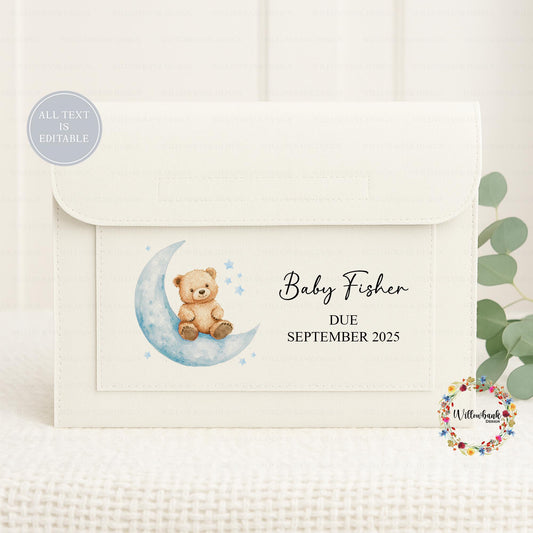 Personalised Baby Maternity Notes Folder l Pregnancy Documents Holder l New Mum Gift