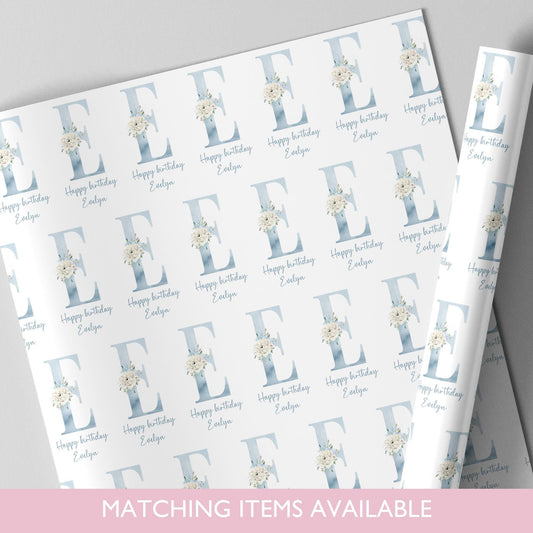 Personalised Floral Birthday Wrapping Paper