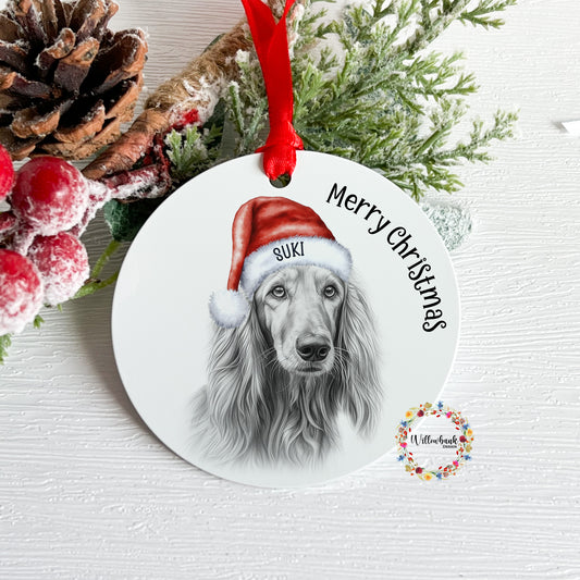 Afghan Hound Christmas Tree Decoration