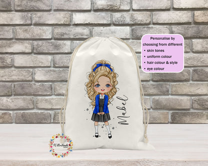 School Uniform Drawstring Bag