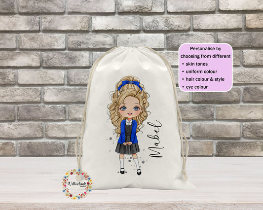 School Uniform Drawstring Bag