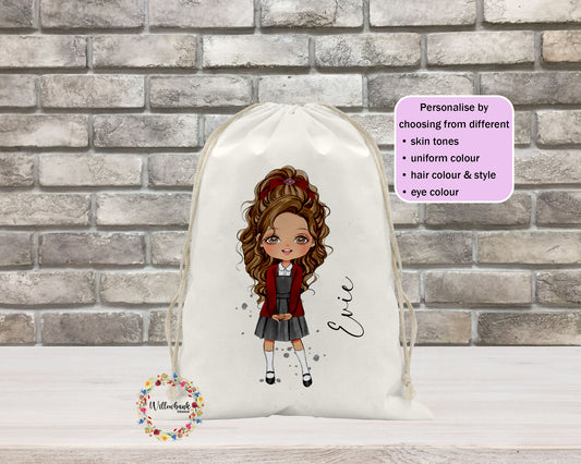 School Uniform Drawstring Bag