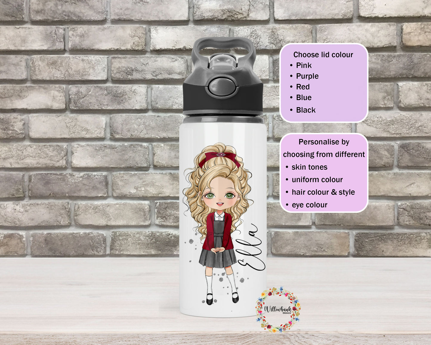 Personalised School Uniform Water Bottle