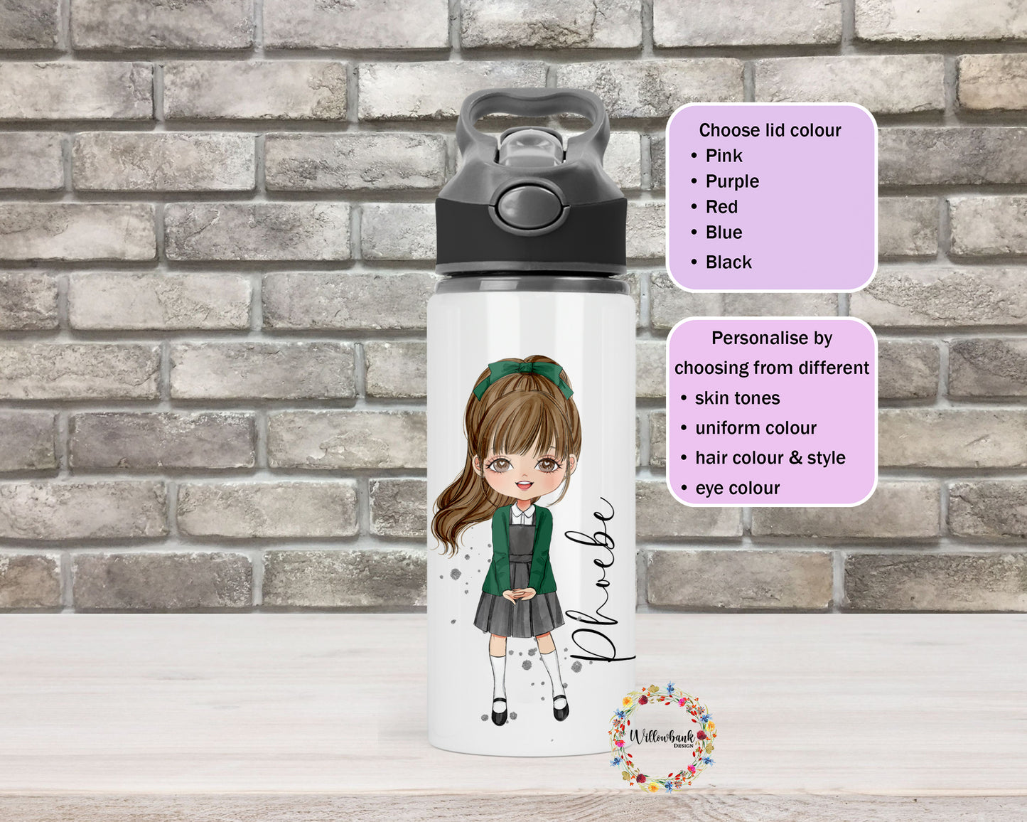 Personalised School Uniform Water Bottle