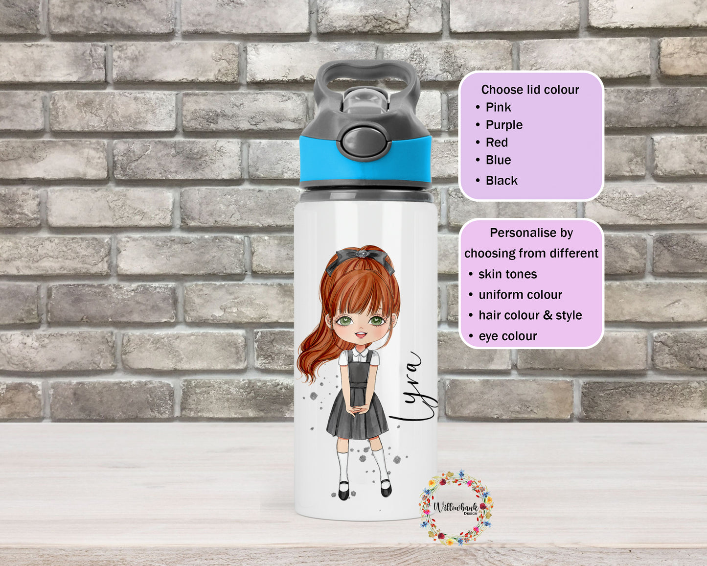 Personalised School Uniform Water Bottle