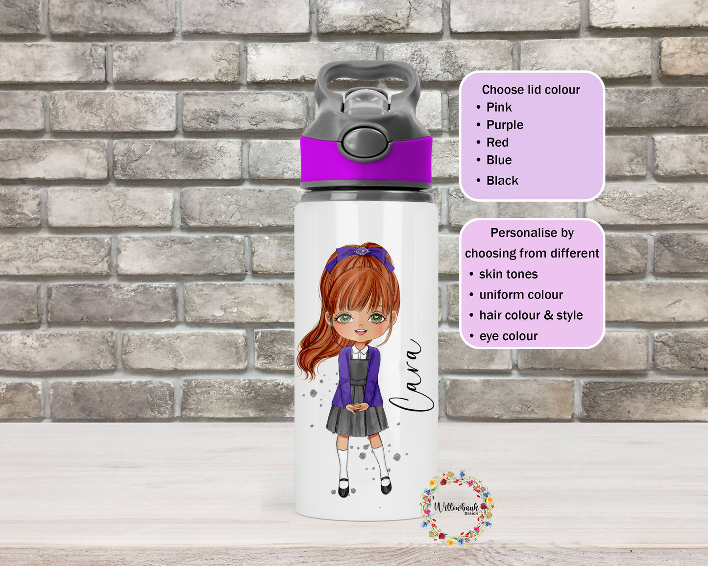 Personalised School Uniform Water Bottle