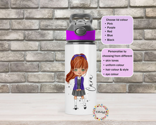 Personalised School Uniform Water Bottle