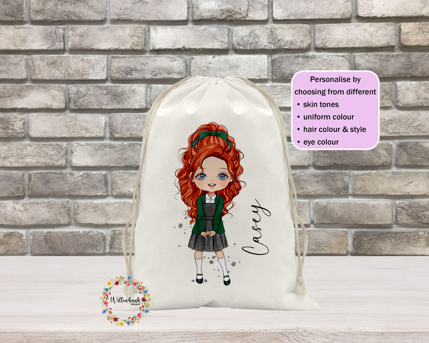 School Uniform Drawstring Bag