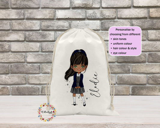 School Uniform Drawstring Bag