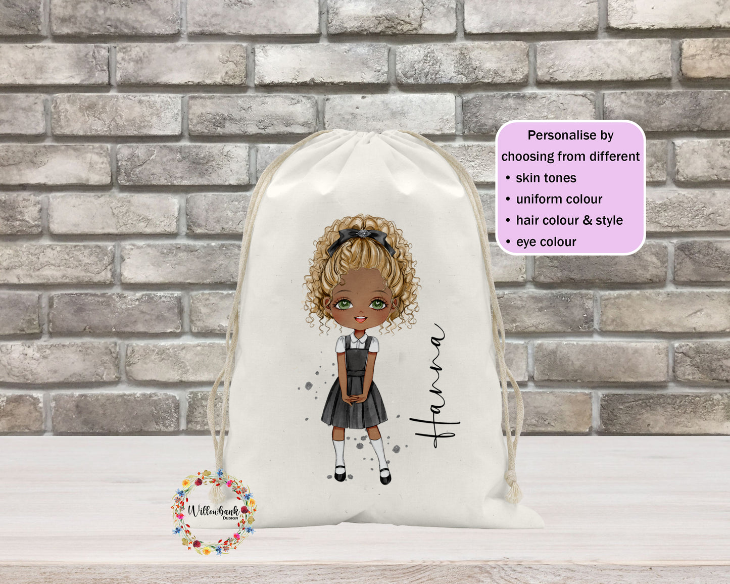 School Uniform Drawstring Bag