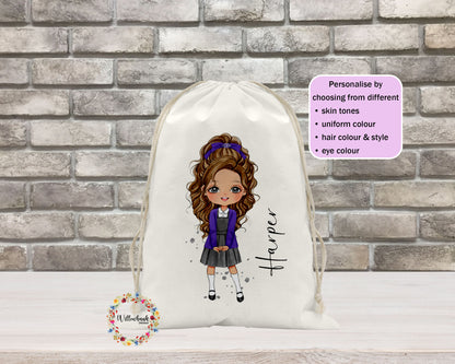 School Uniform Drawstring Bag