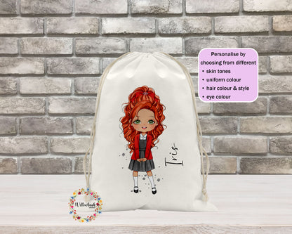 School Uniform Drawstring Bag