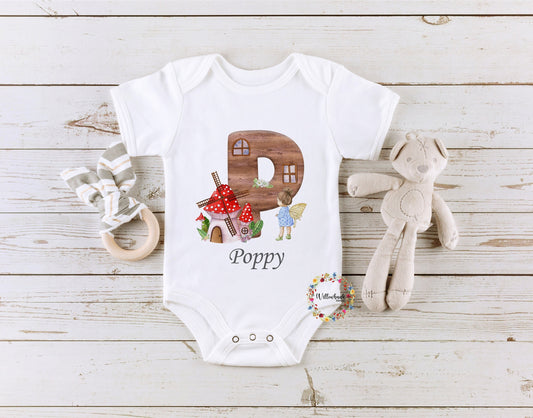 Personalised Fairy Toadstool Baby Bodysuit l Baby Girl Vest l New Baby Gift l Baby Shower