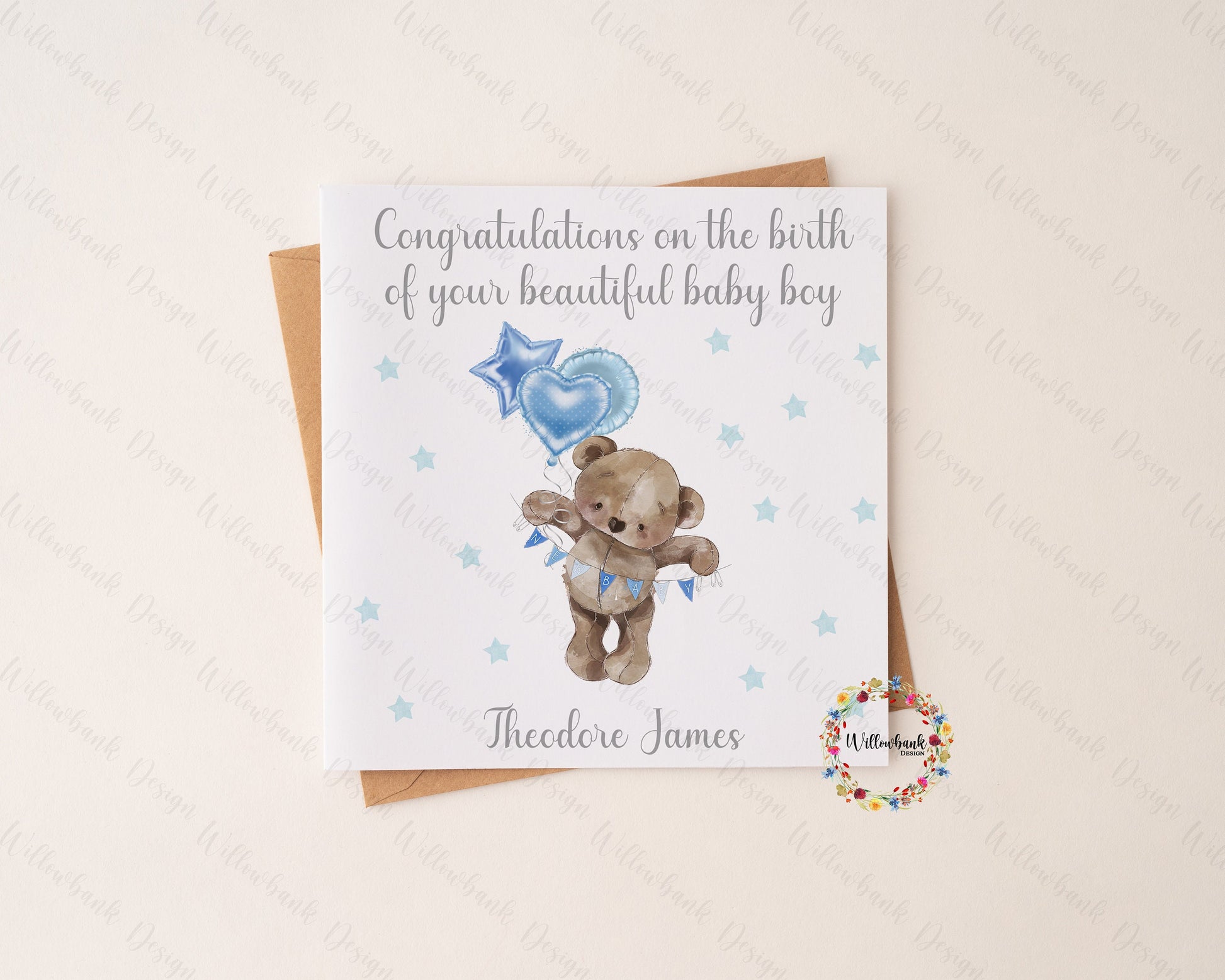 New Baby Card l Congratulations On The Birth Of Your Child l Personalised l Congrats Greeting Card l Baby Girl l Baby Boy