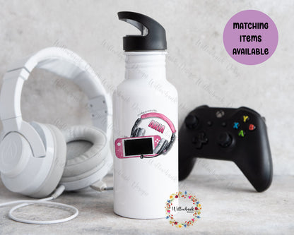 Personalised Matching Gaming Bag & Water Bottle