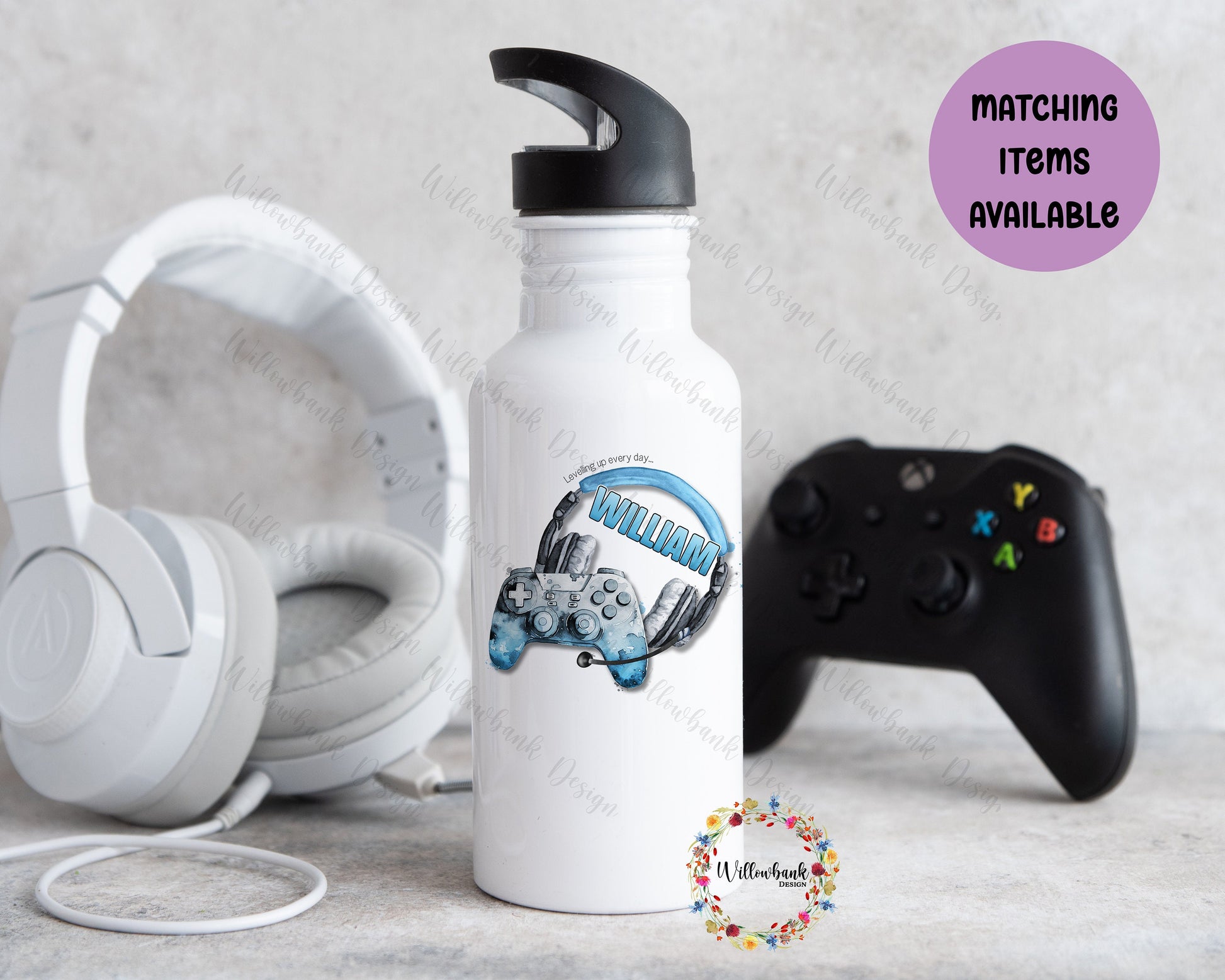 Personalised Gaming Water Bottle
