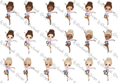 Personalised Gymnastics Dancer Birthday Card