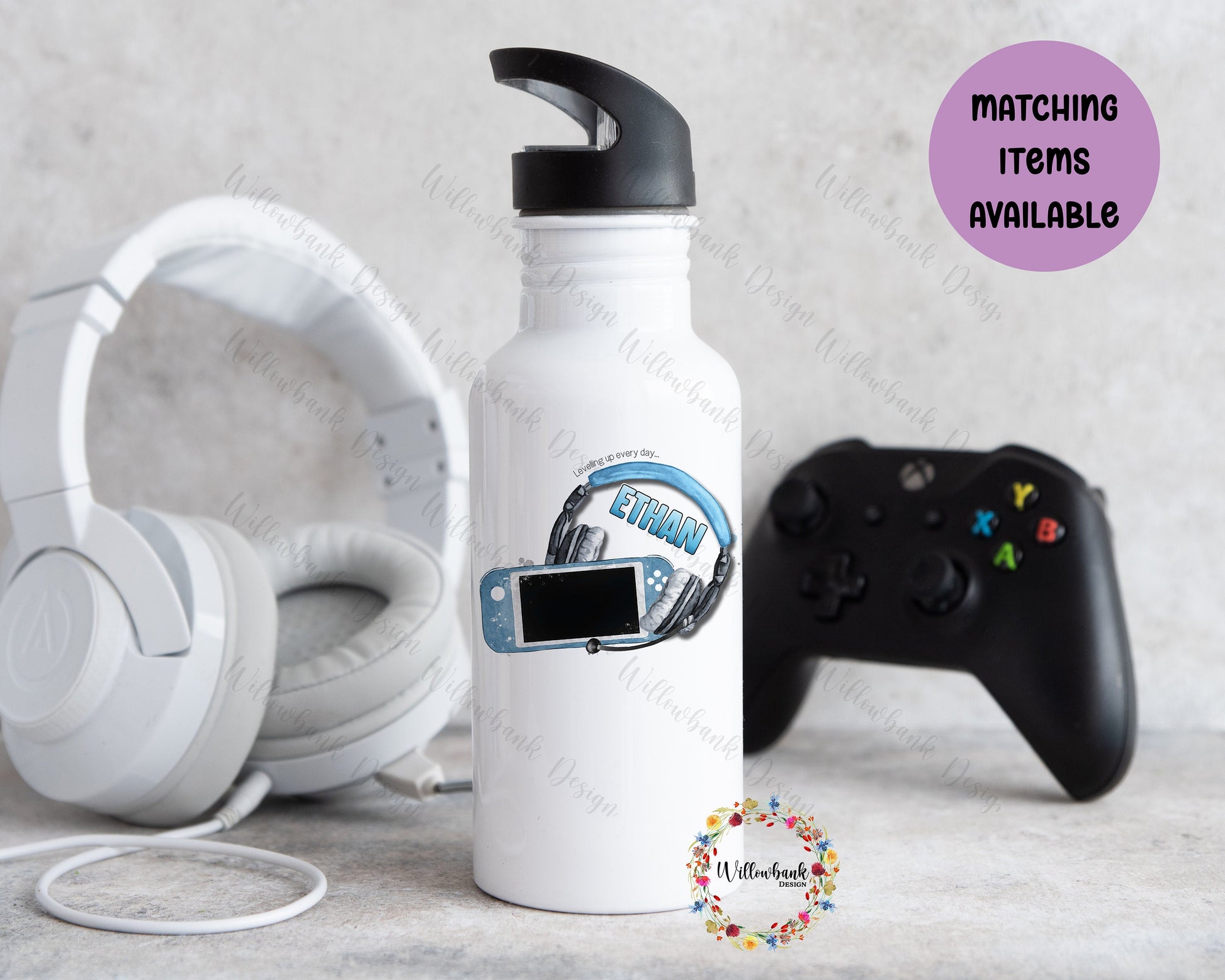 Personalised Gaming Water Bottle