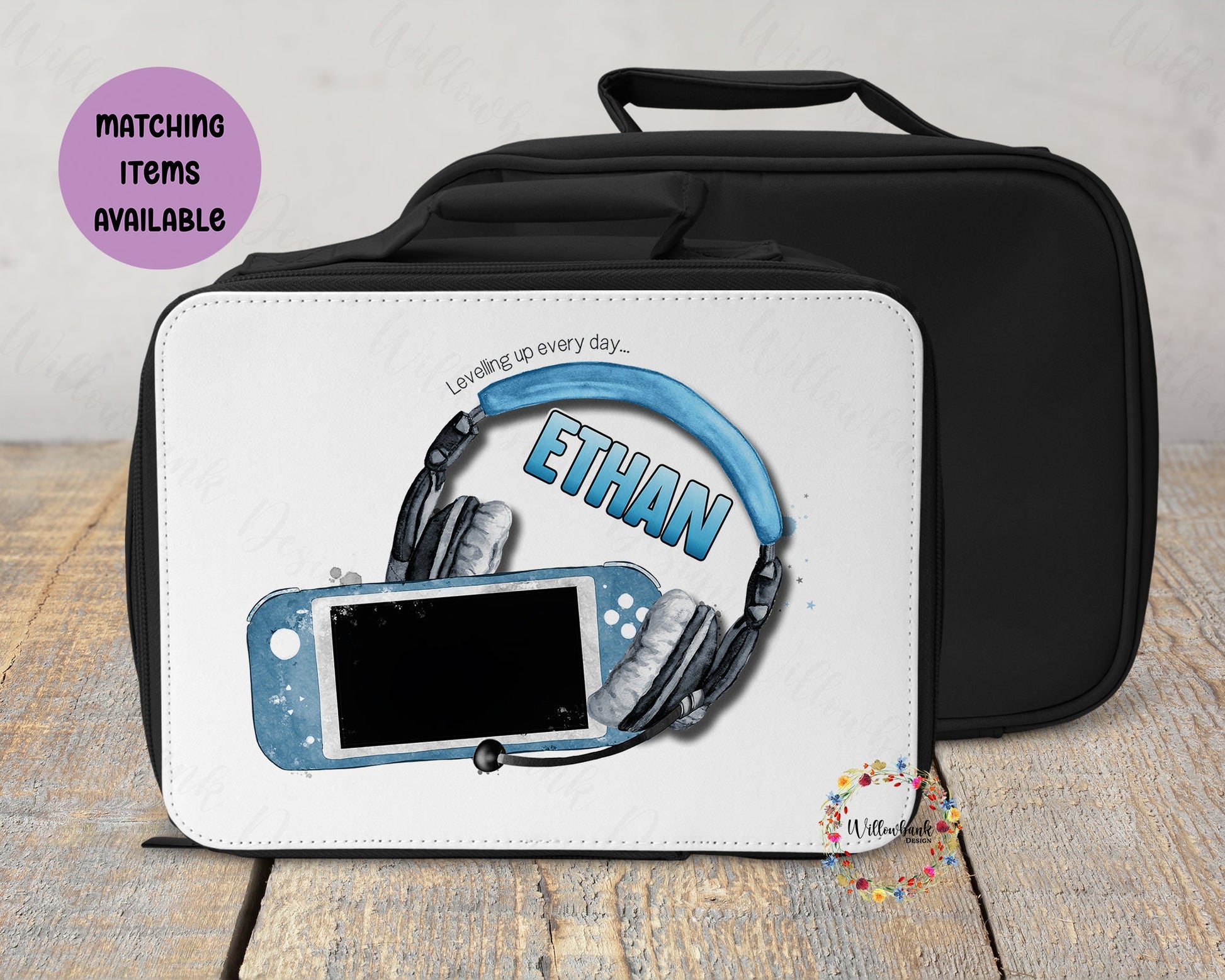 Personalised Gaming Insulated School Lunch Bag l Back To School l Lunch Box l Gamer Gift