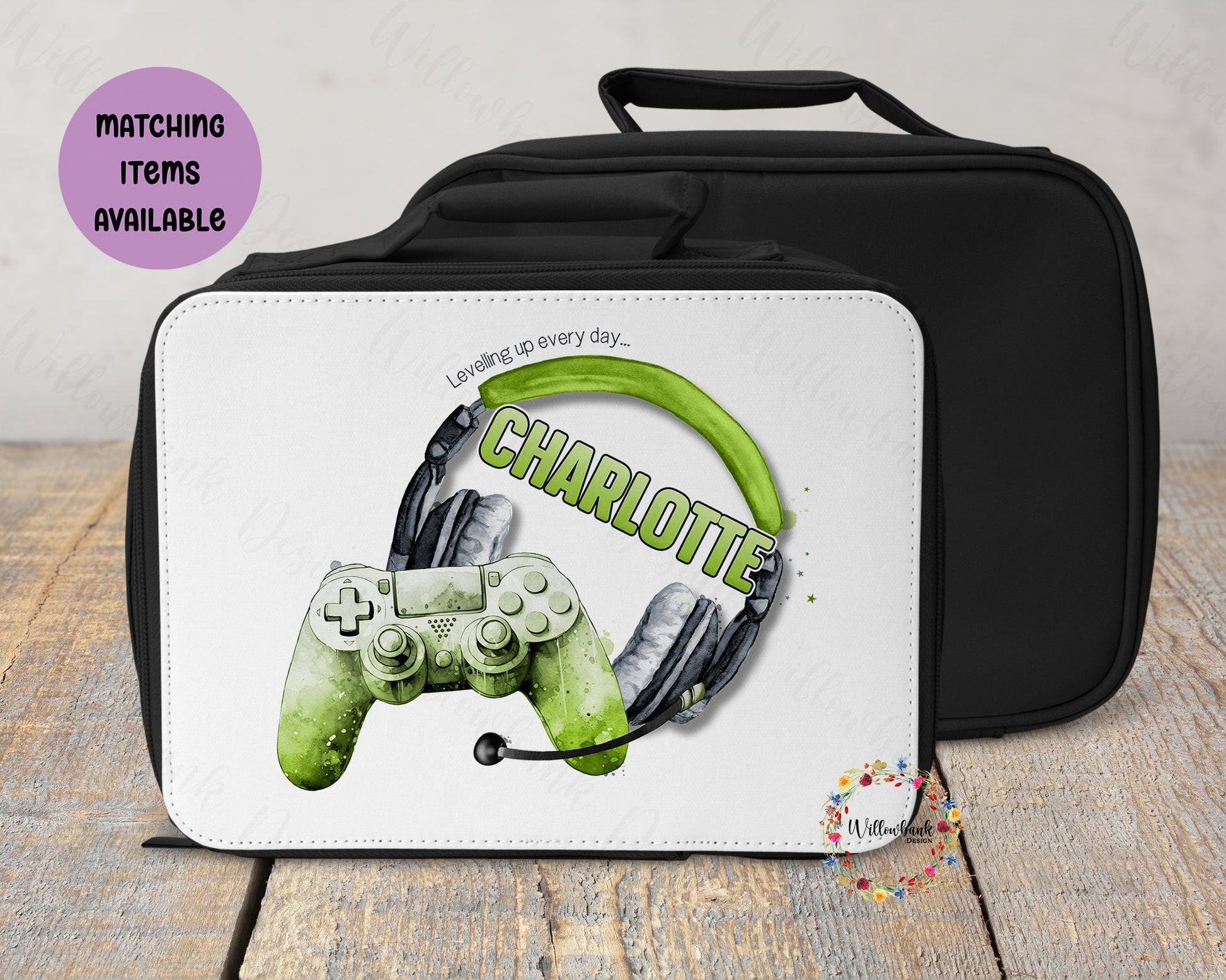 Personalised Gaming Insulated School Lunch Bag