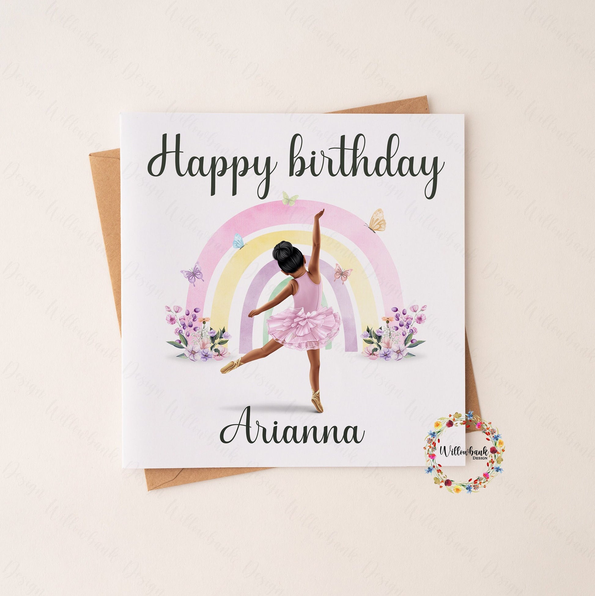 Personalised Ballerina Birthday Card