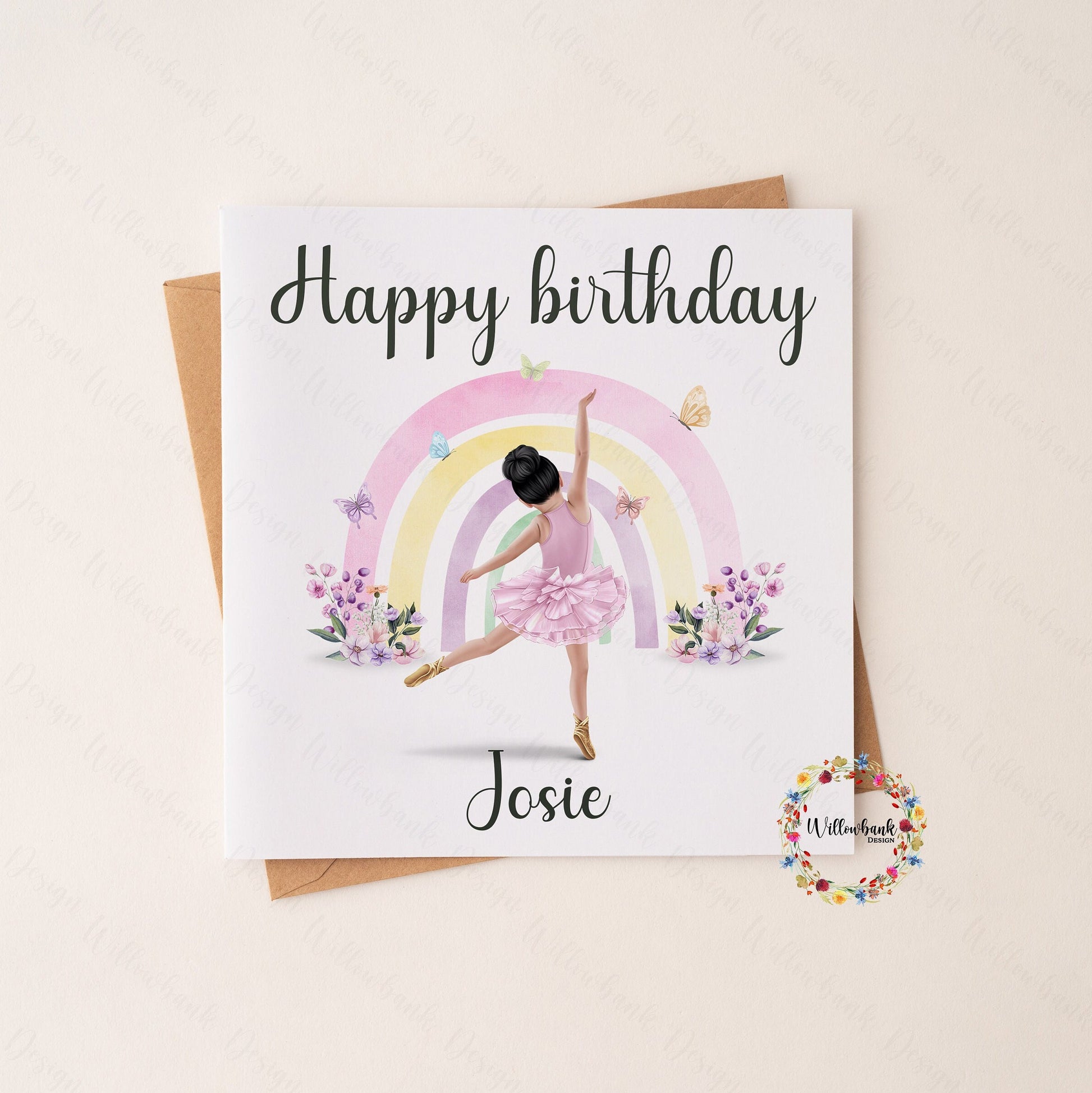 Personalised Ballerina Birthday Card