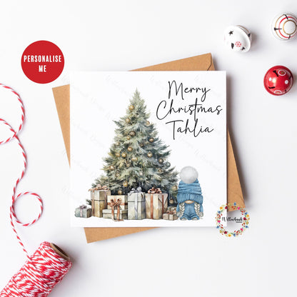 Personalised Christmas Gonk Card