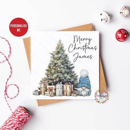 Personalised Christmas Gonk Card