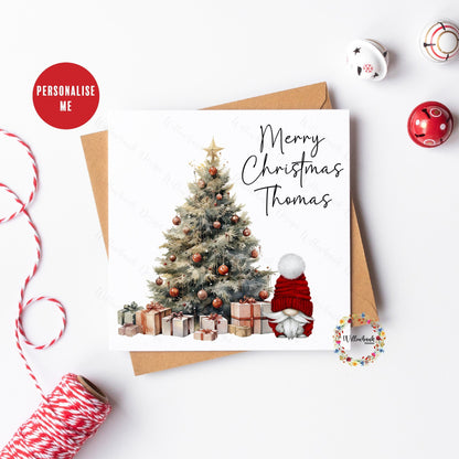Personalised Christmas Gonk Card