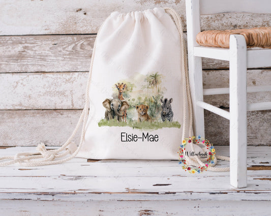 Personalised Safari Animal Bag