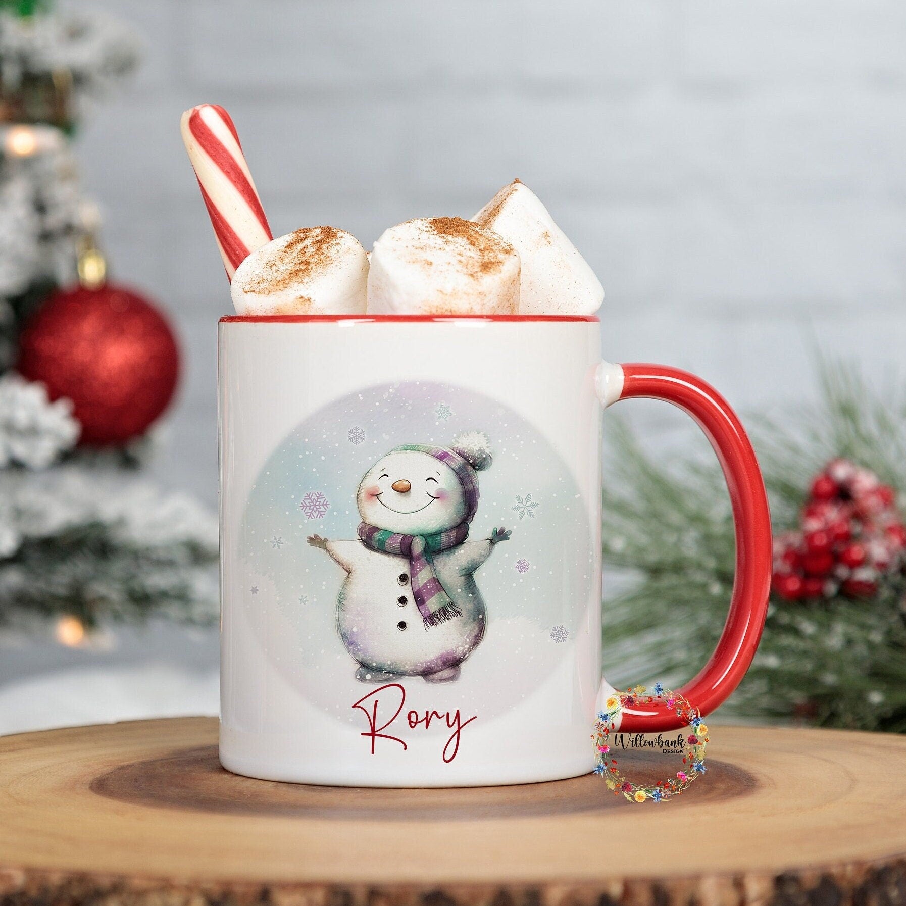Personalised Christmas Snowman 11oz Mug