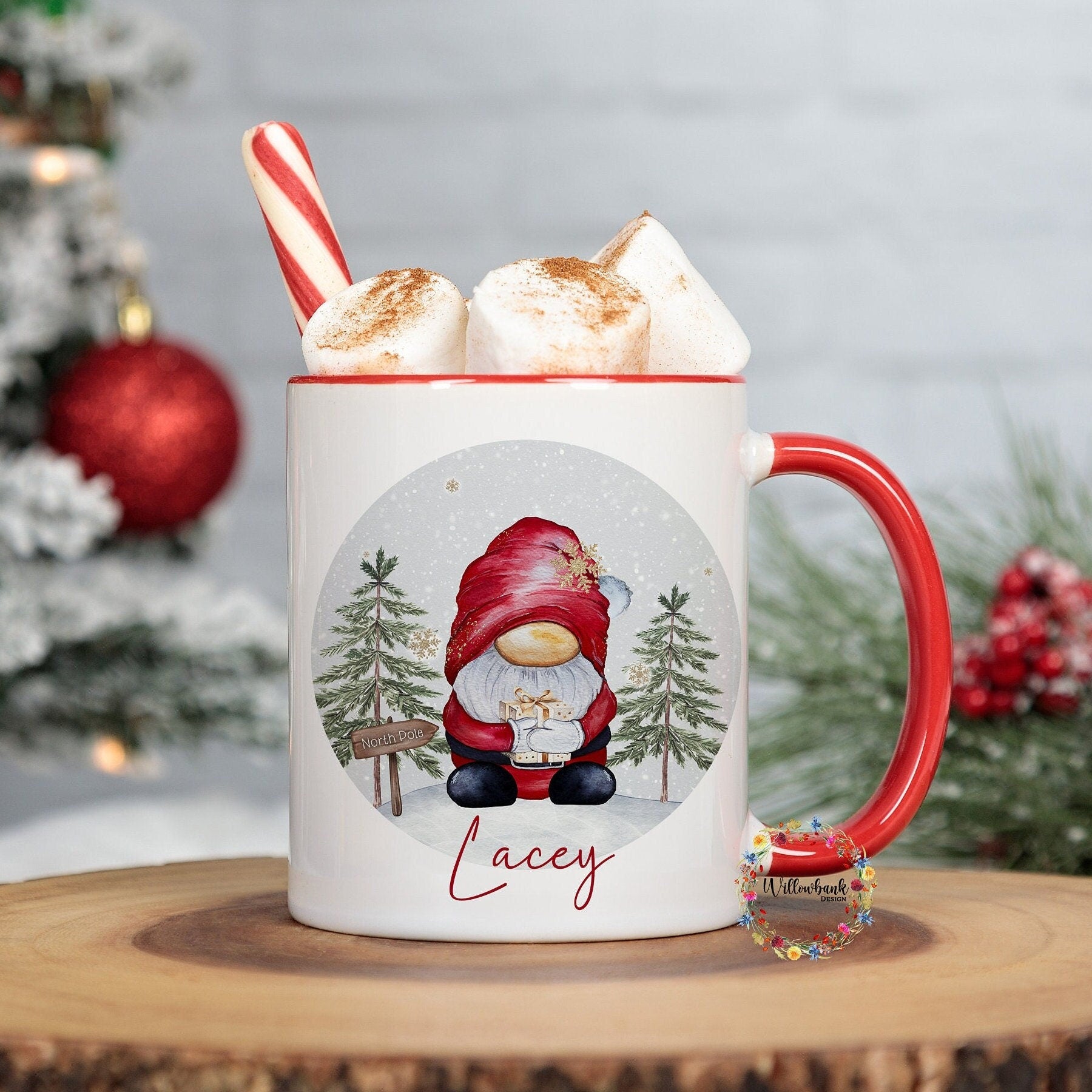 Personalised Christmas Santa Claus Gonk 11oz Mug