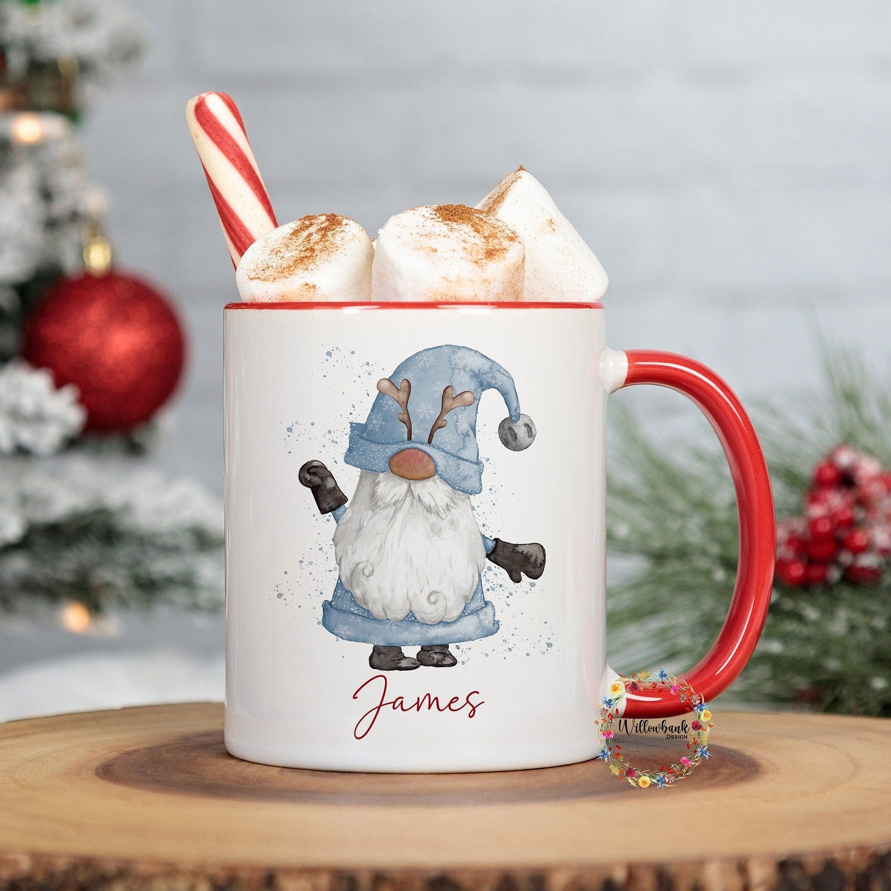 Personalised Christmas Gonk 11oz Mug