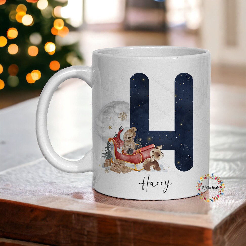 Personalised Christmas Santa Claus Sleigh 11oz Mug